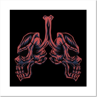the skull lung Posters and Art